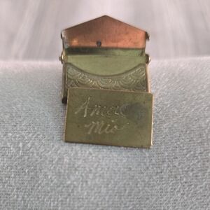 Vintage Necklace - Envelope with Love Note - Unknown Material - Unmarked